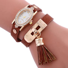 Genvivia Brand 2017 New Stylish simplicity Chimes Leather Bracelet Lady Womens Wrist Watch saphire cristal watches