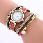 Genvivia Stylish Quartz Watch 2017 Simplicity Chimes Leather Bracelet Diamond Lady Womens montre femme WristWatch
