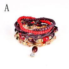 Beaded bracelet Bohemian multi-layer bracelet Fashion Women Lots Style Bracelet Bangle  Charm Cuff  Jewelry  Rhinestone