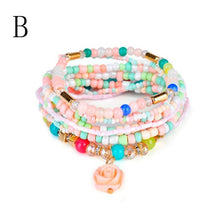 Beaded bracelet Bohemian multi-layer bracelet Fashion Women Lots Style Bracelet Bangle  Charm Cuff  Jewelry  Rhinestone