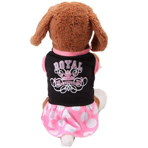 2018 New Stylish Summer Dog Clothes Plain Pink Pet Dress Skirts For Dogs  t-shirts for dogs clothing