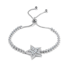 GAGAFEEL Star Bracelets For Women Lady Bangles Chain & Link Bracelets Zircon Crystal Jewelry Watch Copper Silver Rose Gold Color