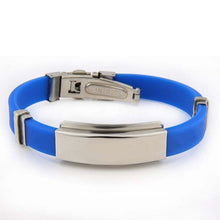 9 Color Rubber ID Bracelet Customized Logo Engraving Stainless Steel Bracelets for Lover's Men Women Mother Father Gift 03