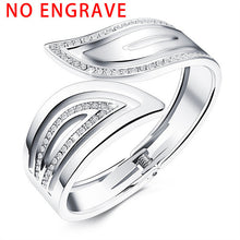 GAGAFEEL Cuff Bracelets Women Bangles Unique Laser Engrave Bracelet Cooper Bangle Wrap Watch Gold Color Jewelry