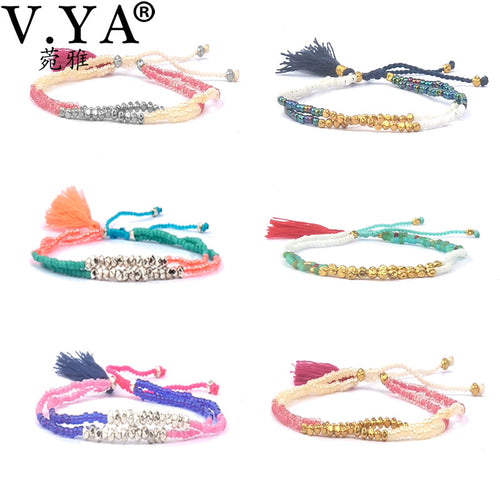 Colorful Bracelets Bohemian Style Friendship Boho Bracelets Bangles for Woman Gifts Women Sandy Beach Tassel Bracelet