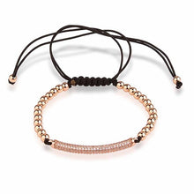 GAGAFEEL Zircon Bar Men Girl Bracelets Micro inlay Zircons Beads Men Jewlery Geometric  Gold-color Bracelet Jewelry for Men