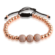 GAGAFEEL 2017 pulseras de parejas Bracelets Bangle Mens New Style Rose Gold-color Girl Beads Bracelet Accesorios para pulseras