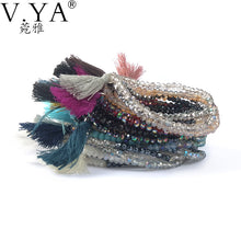 DIY Friendship Beaded Weave Tassel Bracelet New Fashion Beach European Colorful handmade Charm Bracelets for Women Jewelry VB145