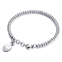 GAGAFEEL Women Bracelets Lucky Cat Female Bracelet & Bangles Trendy Silver/Rose Gold Color Stainless Steel Beads Fashion Jewelry