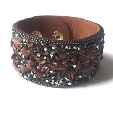 Crystal Stone Bracelets Bracelets Cowhide Bracelets Wrist Chains Black