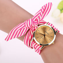 7 Colors Women's Watches Stripe Febric Cloth Quartz-Watch Bracelet Wristwatch For Women reloj mujer relogio feminino &22