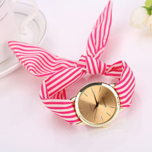 7 Colors Women's Watches Stripe Febric Cloth Quartz-Watch Bracelet Wristwatch For Women reloj mujer relogio feminino &22