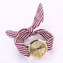 7 Colors Women's Watches Stripe Febric Cloth Quartz-Watch Bracelet Wristwatch For Women reloj mujer relogio feminino &22