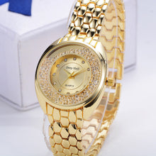 Metal Bracelet Quartz Bracelet Gold Bracelet Crystal Diamond Gold Watch