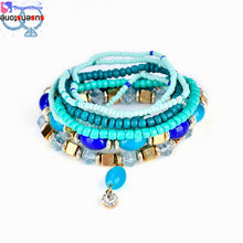 Beaded bracelet Bohemian multi-layer bracelet Fashion Women Lots Style Bracelet Bangle  Charm Cuff  Jewelry  Rhinestone