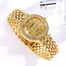 Metal Bracelet Quartz Bracelet Gold Bracelet Crystal Diamond Gold Watch