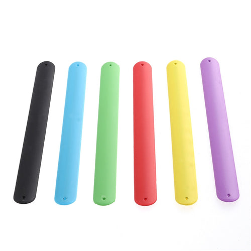 6pcs Rainbow Slap Bracelets Color Silicone Bracelet for Kids Boys & Girls Party Favors